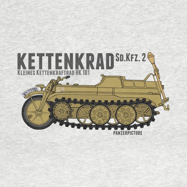 Kettenkrad T-Shirt by Panzerpicture